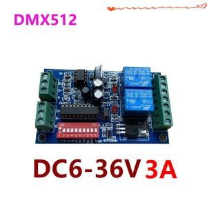 DMX512 모터 속도 컨트롤러 DC6V-36V 조절 제한 기능이 있는 정방향 및