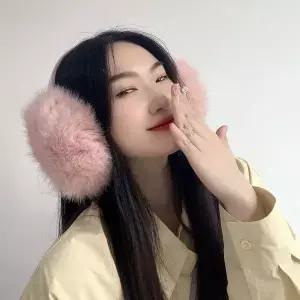 겨울털귀마개 쁠리즈 왕방울 귀마개 겨울귀도리 방한털귀덮개