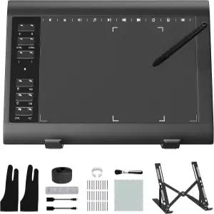 그래픽 드로잉 태블릿 디지털 스케치 PC 및 컴퓨터용/Pad-12 핫 키 호환 가능한 윈도우/MAC/안드로이드