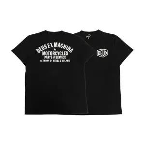 (백화점상품)Deus ex machina 25SS 데우스 엑스 마키나 밀라노 어드레스 티셔츠 블랙 DMW41808D128706