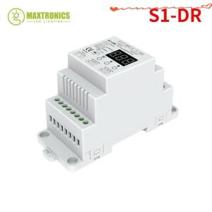 Skydance S1-DR AC110V-220V DIN 레일 2채널 AC Triac DMX 조광기 듀얼 출력 실리콘 LED 컨트롤러