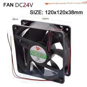 인버터 용접 기계를 위해 두꺼운 냉각팬 구리 코어 DC 24v 120x120 라디에이터 38mm