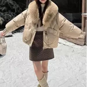 여자패딩점퍼 풍성하고 부드러운 퍼카라 포인트 여성 겨울 패딩점퍼