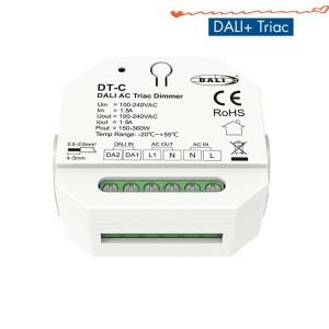 DALI AC Triac 조광기 DT-C 푸시 스위치 디밍 후행 단일 색상 가능 LED 램프용 가장자리 AC100-240V 360W