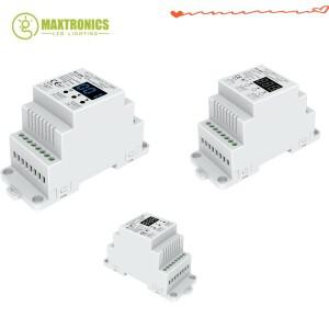 Skydance S1-DR AC110V-220V DIN 레일 2 채널 AC Triac DMX 조광기 듀얼 출력 실리콘 LED 컨트롤러