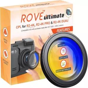 ROVE Ultimate CPL 필터 R2-4K PRO 및 듀얼 대시 캠 모델용 안티 글레어 원형 편광판 렌즈
