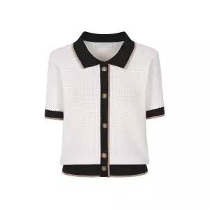[예시카] 라인 배색 와플 니트 YV4KP054
