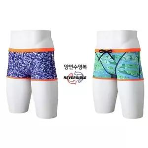 미즈노 남자 탄탄이 양면 숏사각 수영복 V485638 유행