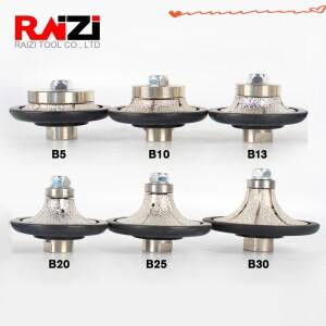 Raizi Demi bullnose 다이아몬드 핸드 프로파일 라우터 비트 진공 브레이징 휠 B5-30 화강암 대리석 스톤