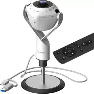 스피커폰 스마트 트래킹 자동 프레임 기능이 있는 360 올어라운드 AI 기반 회의실 카메라 리모컨