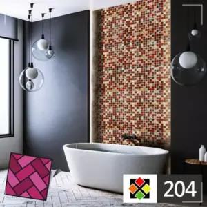 타일시트 빨강 204 데코 스티커타일 잔바둑무늬 ZW97467E