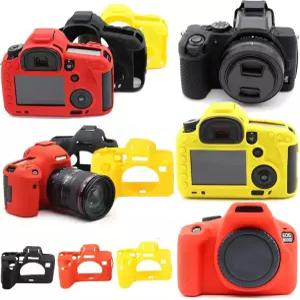 캐논 EOS R6/R6 마크 II용 카메라 케이스 부드러운 실리콘 보호 커버 디지털 SLR 가방 노란색 고무 바디