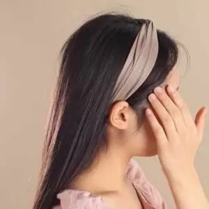웜그레이 꼬임헤어 밴드 포인트머리띠 가죽헤어밴드