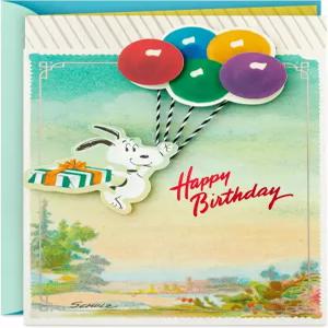 홀마크 땅콩 생일 카드(스누피 풍선)