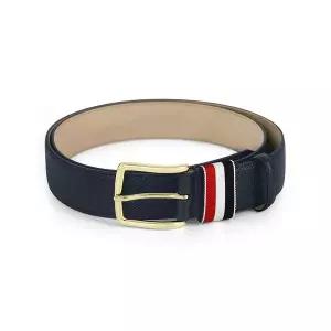 [톰브라운][톰브라운 THOM BROWNE] MCX039A 00198 415 페블 그레인 삼선탭 벨트
