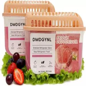 DMDGYNL 냉장고 탈취제 베이킹 소다보다 더 효과적인 냉동실 및 내추럴 젤 냄새 제거제 2개/복숭아 맛