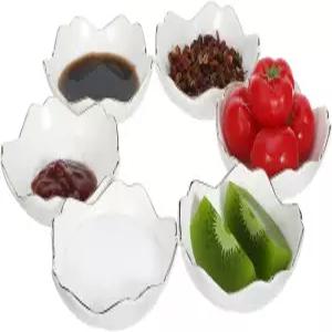 오오노나 6Pc 일본 벚꽃 세라믹 소스 요리 간장 조미료 및 양념 우아한 꽃 꽃잎 디자인을 위한 작은 디핑