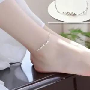 실버발찌 은색 별우주 두줄 발찌 스타볼 패션 생일 T0415