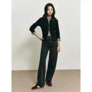 빈폴 레이디스 BEANPOLE LADIES B. my 골지 투웨이 칼라 집업 블랙 BF5841N015 879980