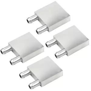 다푸루이 알루미늄 수냉 블록 PC 컴퓨터용 4PCS 40x40 방열판 시스템 CPU 그래픽 라디에이터 헤드 실버