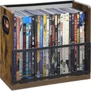 손잡이가 있는 DVD 블러레이 보관 랙 28개의 또는 32개의 블루레이 케이스 데스크탑 옷장 비디오 게임 책