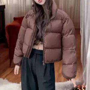 패딩 숏패딩 여성 크롭 숏 하이넥 여자패딩 2color