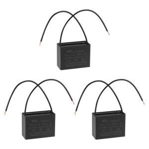 3pcs 4uF-36uF 천장 팬 커패시터 250V AC 2 전선 전기 펌프 모터 용 금속화 폴리 프로필렌 필름