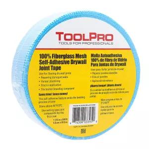 TOOLPRO 건식 벽체 조인트 밀봉용 자가 접착식 유리 섬유 메쉬 테이프 1 파란색