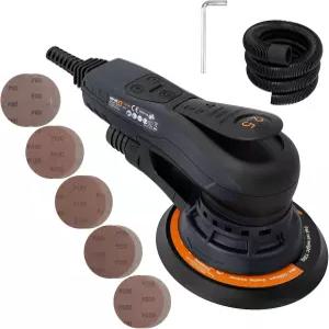 MAXXT 일렉트릭 2.5mm 랜덤 오비탈 샌더 브러시리스 350W 3A 다기능 가변 속도 전기 코드 샌더스 머신