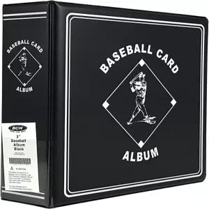 BCW 90개의 야구 카드를 위한 3인치 앨범 - 블랙 프리미엄 내구성 바인더 내구성이 뛰어난 D-링 클래식