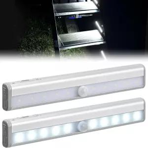 Nilight RV 스텝 라이트 2PCS 모션 센서 활성화 LED 바 외부 조명 배터리 작동 모터홈 여행 트레일러