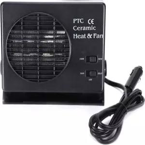 자동차 히터 12V 실내 300W 세라믹 팬 휴대용 창문 디프로스터 히터(블랙)에 연결됩니다
