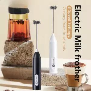 미니 우유 Frother USB 충전식 3 속도 폼 메이커 커피 털 믹서 전기 핸들 블렌더 계란 비터 뜨거운 요리