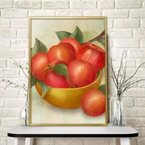 풍수인테리어 사과그림 액자 풍수그림 돈들어오는 A3 2APP1