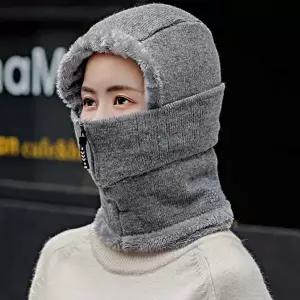 귀마개 집업 스타일 안감 전체 퍼 따스한 겨울철 방한 모자