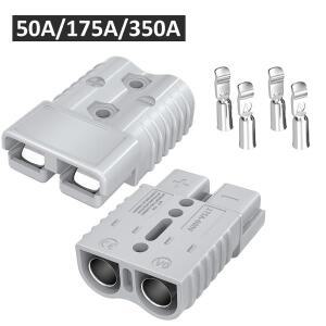 2pcs 50A 175A 배터리 퀵 연결 분리 커넥터 600V 견인 윈치 와이어 하네스 플러그
