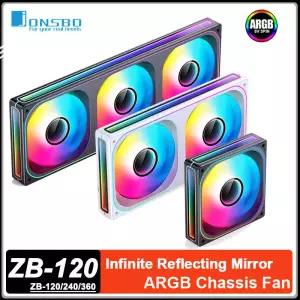 JONSBO ZB-120/240/360 PC 케이스 팬 120mm 5V ARGB 일체형 구조 냉각 배기 키트 정방향/역방향