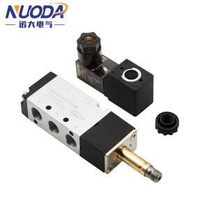 1/8 공기 솔레노이드 밸브 공압 5 방향 포트 2위치 가스 전기 마그네틱 DC12V 24V 110V 220V 4V110-06