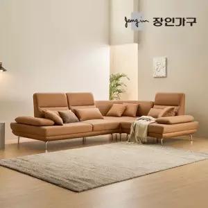 장인가구 도이 5인용 스윙 가죽 코너형 소파 스툴 미포함)