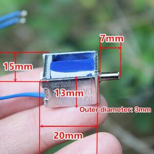 2pcs N/O 상시열림 NO 마이크로 DC 3.7V 솔레노이드 밸브 배기 전자 모니터 소형 전기 제어 스위치