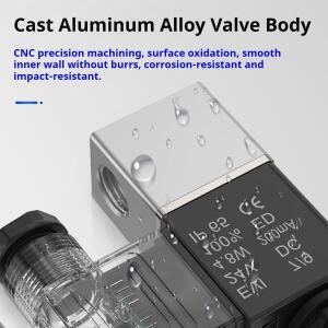 2V025-08 원인원출 방향성 솔레노이드 밸브 DC24V 실린더 전자 스위치 일반적으로 닫힌 제어 AC220V