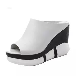 베이직 가보시 웨지 뮬 웨지굽 구두 키높이 킬힐 샌들 통굽