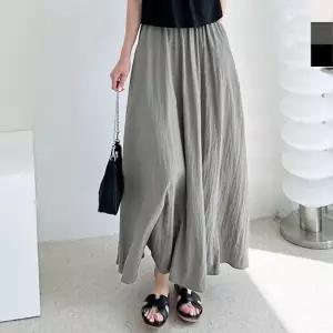 WL KYI 80916 주름플레어 맥시롱스커트