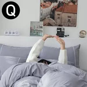 M2 호텔 차렵 이불 베개커버세트 퀸 Q 그레이 퀸이불베개세트
