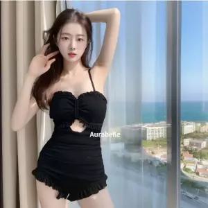 WL 아우라벨르 셔링모노키니 프릴 비치웨어원피스 바캉스헤변룩