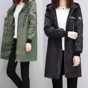 후드셔츠 면점퍼 바람막이 롱집업 후드야상 후드 레터장 F57800