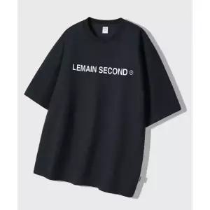 LEMAIN SECOND 시그니처 빅 로고 오버핏 반팔 티 [차콜]