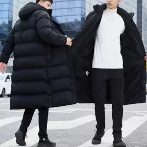 겨울롱패딩 안감 패딩점퍼 퍼 남성 방한 겨울 후드 롱패딩 솜 긴