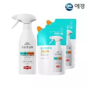 [랩신][애경] 랩신 항균 풋 샴푸 용기 410ml 1개+리필 400ml 2개