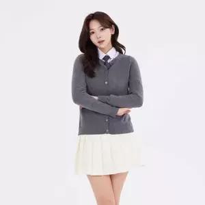 TBZ 베이직 크림 테니스 스커트 치마 교복 학생복